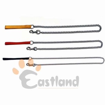 Dog Chains:Deluxe chain lead with nylon handle