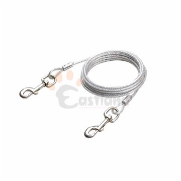 Pets Accessories:Silver reflecting tie out cable