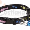 Cat collar with paws & fish imprints