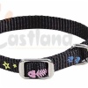 Cat collar with paws & fish imprints