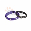 Metal paws & bones studded collar