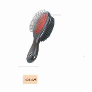 Wooden dog brush, double-sided