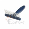 Metal comb, with plastic handle