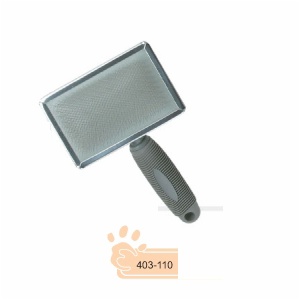 Slicker brush, non-slip soft rubber handle