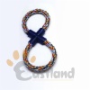 Multi-colored cotton rope tug with 8 shaped