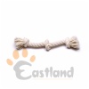 White cotton rope tug with 3 knots