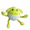 Plush rabbit with tennisball, with giggle sound
