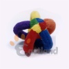 Squeaky fleece rainbow toys