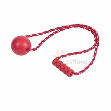Rubber toy - ball with rope