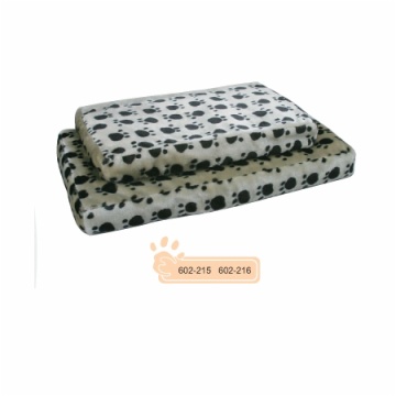 Anti-slip rectangular paw print pet cushion