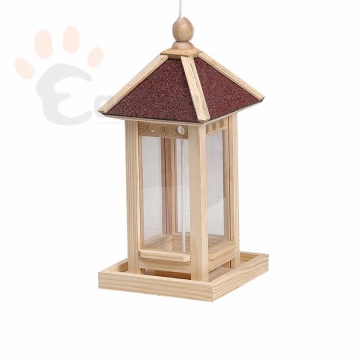 Bird pavilion, natural wood