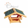 Bird feeder pavilion, natural wood