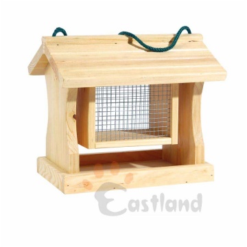 Bird feeder, natural wood