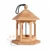 Bird feeder pavilion, natural wood