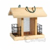 Bird feeder, natural wood