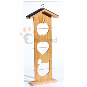 Bird feeder - fruit holders, natural wood