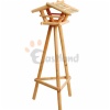 Bird feeder, with bracket, natural wood