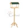 Bird feeder, with bracket, natural wood