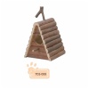 Bird house, triangular, barkwood