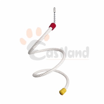 Hanging bird toy - spiral rope