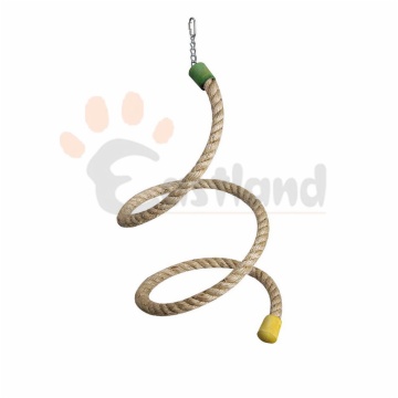 Hanging bird toy - spiral rope