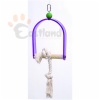 Acrylic perch swing, with cotton rope