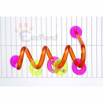 Acrylic perch, with colorful rings