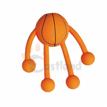 Latex toy - sport balls with 4 feet, with fibre