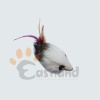 Colored fur mouse with colorful feathers