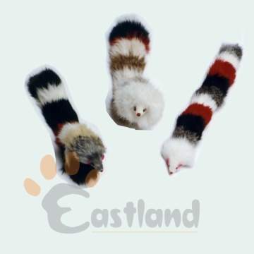 Colored fur cat toys
