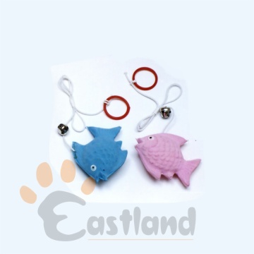 Sponge cat toys with strings and bells