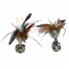 Leopard ball with feathers