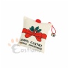 catnip bag, X'mas imprints, with bell, 8 x 9 cm