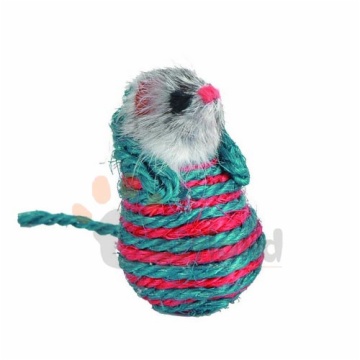 Cat toy made of colored sisal / fur