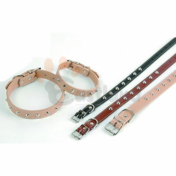 Leather collar, with 