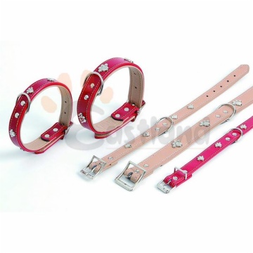 Leather collar, with 