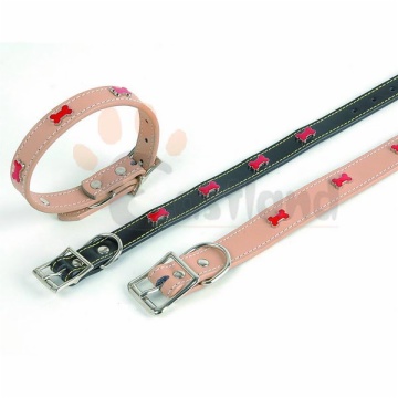 Leather collar, with 