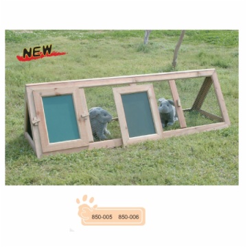 Wooden triangular hutch, collapsible